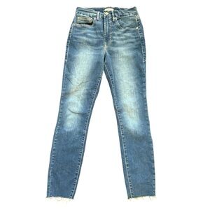 Good American Good Legs Jeans Sz‎ 4/27 Raw Hem Skinny Blue Stretch High Rise